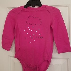Baby Gap long-sleeved "Let it snow" onesie
